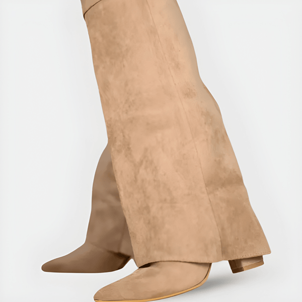 Skor för Vinter | Knähöga Boots Dam | Spetsig Tå & Elegant Design