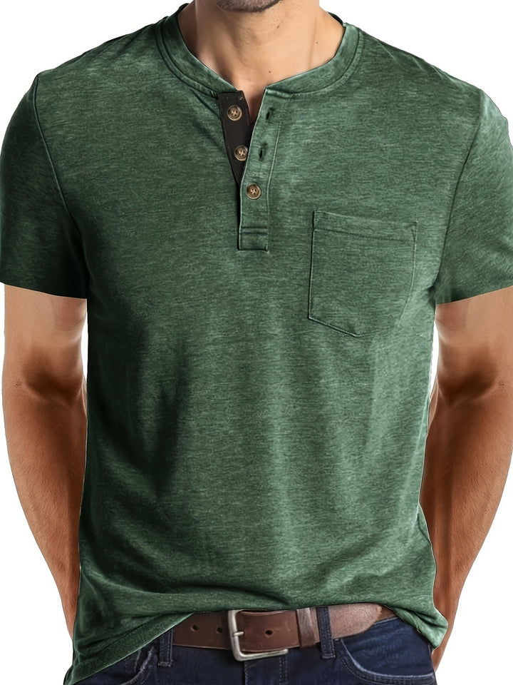Herr T-shirt | Med Knappar | Med Knappar | Sommar