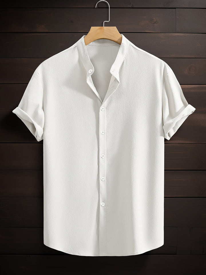 Herr Skjorta | Elegant | Med Knappar | Sommar