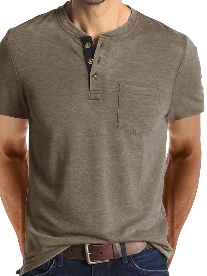 Herr T-shirt | Med Knappar | Med Knappar | Sommar