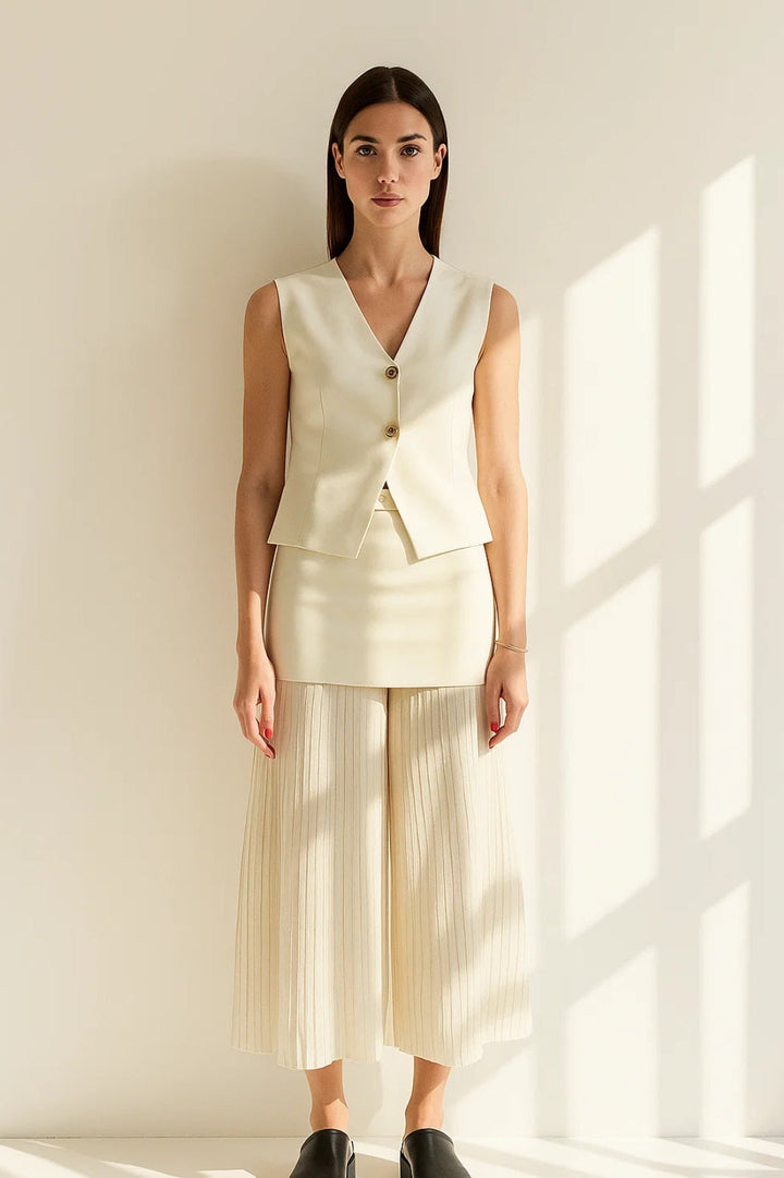 Dam Set | Elegant | Ärmlös Silhuett | Sommar