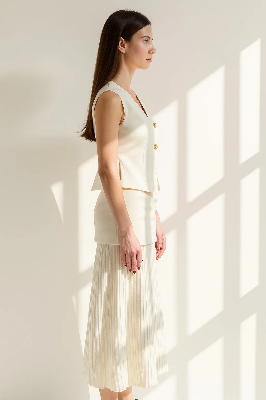 Dam Set | Elegant | Ärmlös Silhuett | Sommar