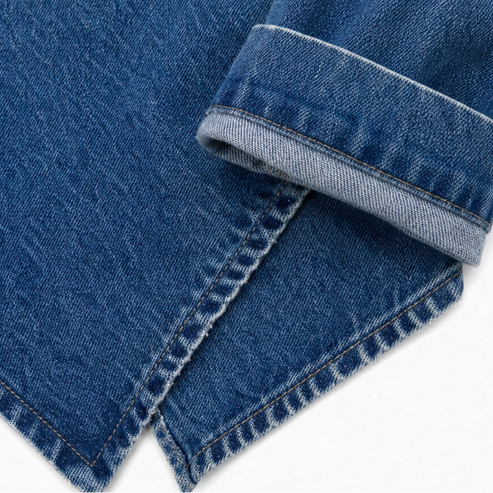 Dam Asymmetrisk Denimjacka - Skjortkrage och Diagonala Knappar
