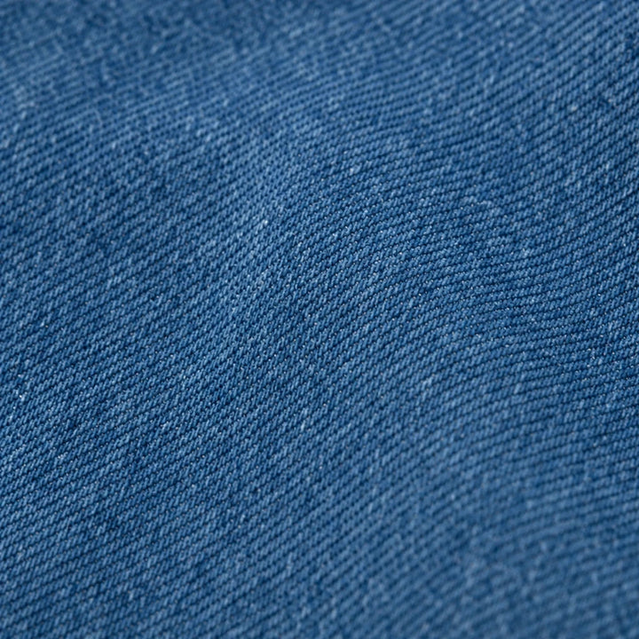 Dam Asymmetrisk Denimjacka - Skjortkrage och Diagonala Knappar