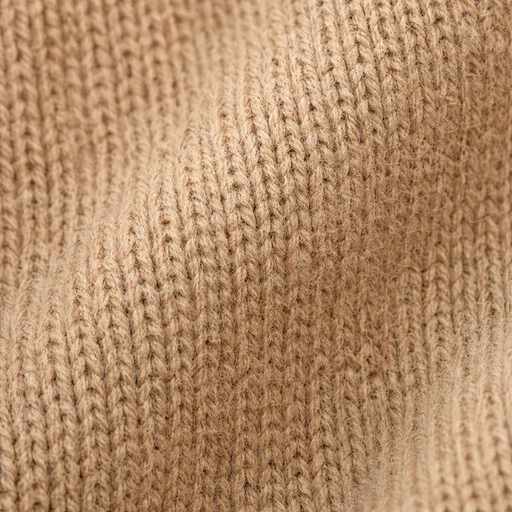 Dam Asymmetrisk Vikbar Krage Stickad Tröja - Minimalistisk
