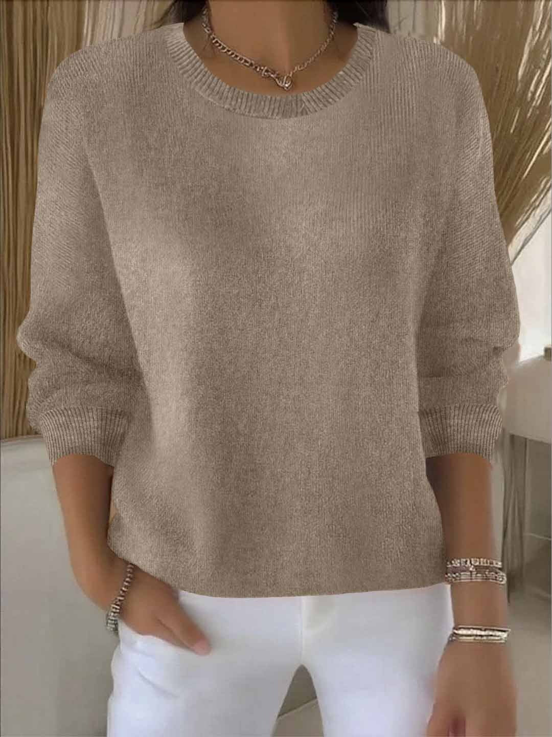 Dam Avslappnad Vardagströja in khaki, Klassisk Komfort