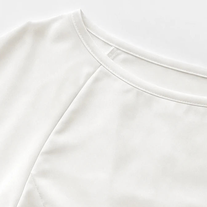 Dam Crop Top och vida byxor set - Enfärgad