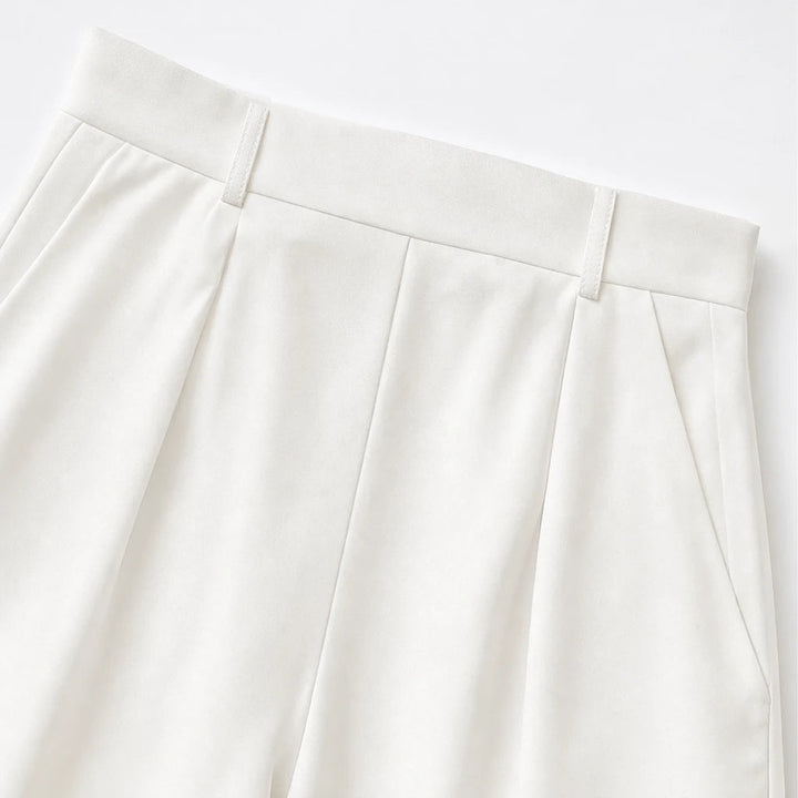 Dam Crop Top och vida byxor set - Enfärgad