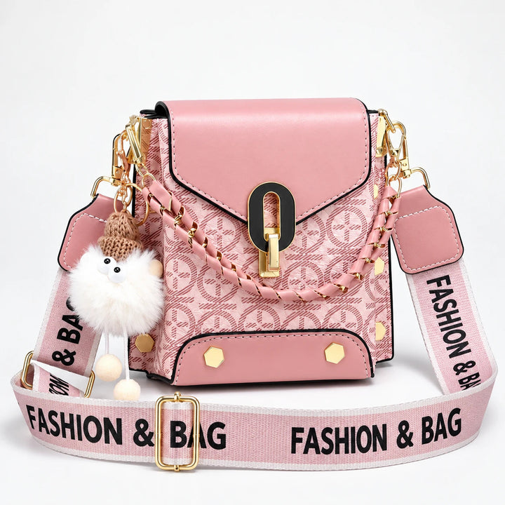 Dam Crossbody Väska in rosa, Kompakt och Stilren