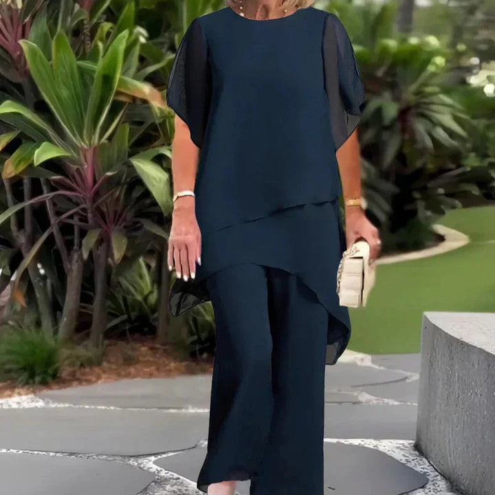 Dam Elegant Draperad Palazzo Byxset - Sofistikerad stil