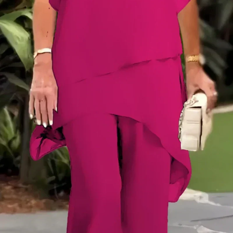 Dam Elegant Draperad Palazzo Byxset - Sofistikerad stil