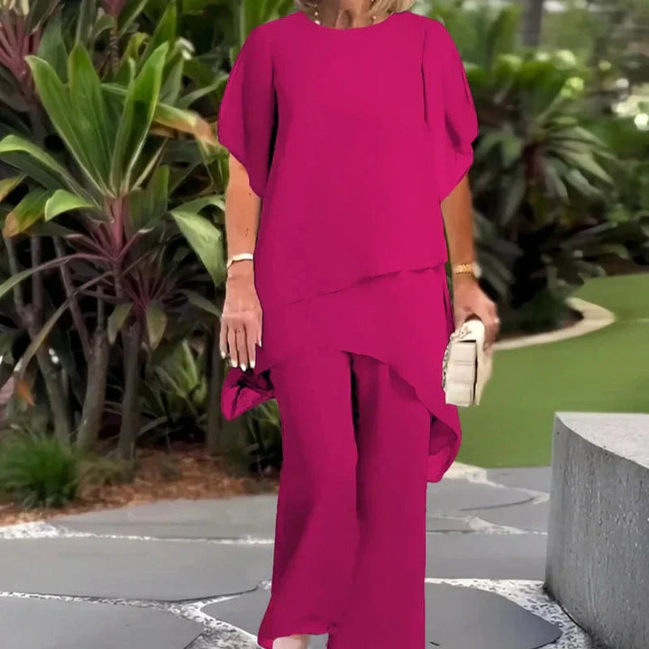 Dam Elegant Draperad Palazzo Byxset - Sofistikerad stil