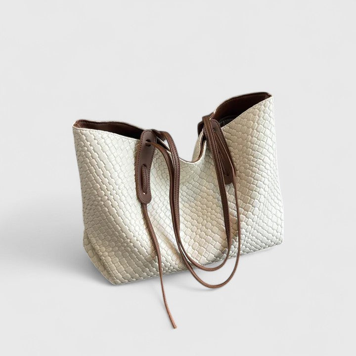 Dam Elegant Tygväska - Klassisk Tote Bag - Beige
