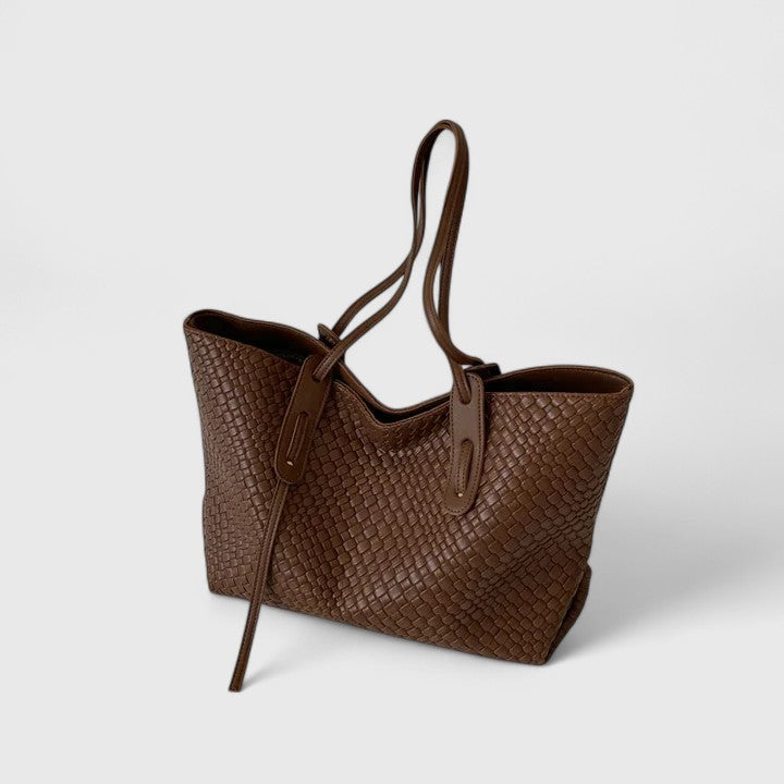 Dam Elegant Tygväska - Klassisk Tote Bag - Kaffe