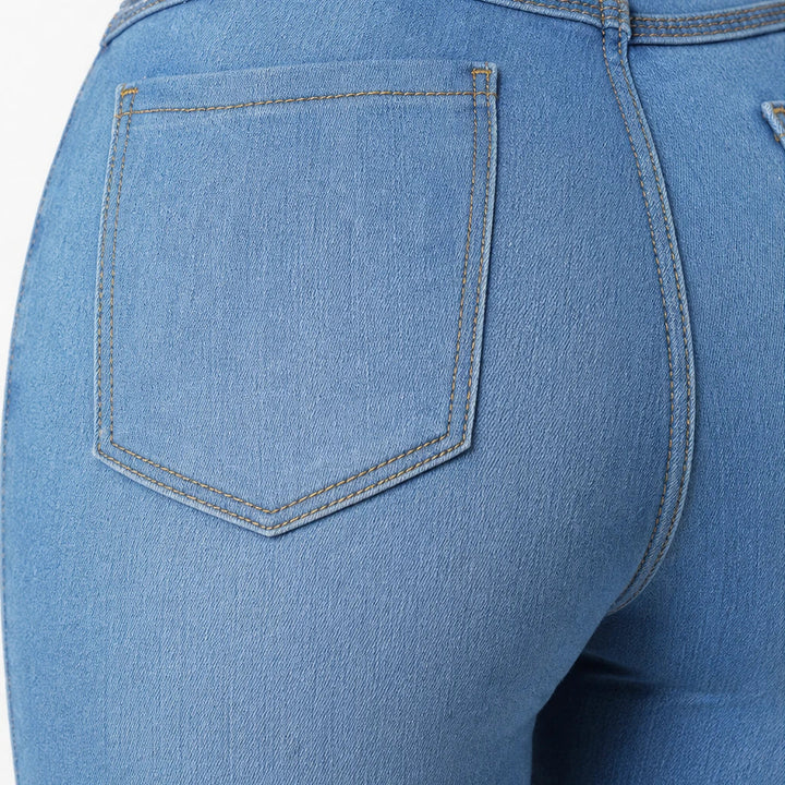 Dam höga midja stretch skinny jeans - klassisk passform