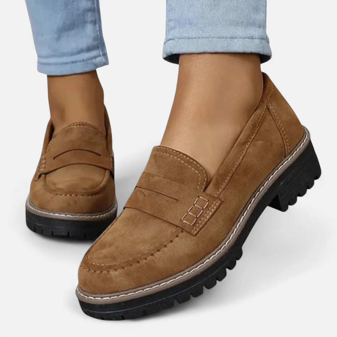 Dam Klassisk Komfort Mokasäng - Ergonomisk Design - Brun