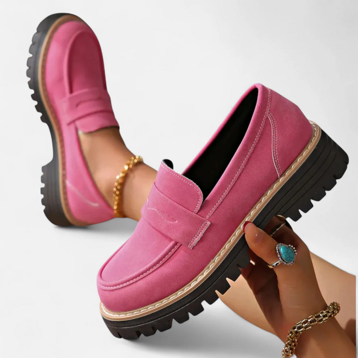 Dam Klassisk Komfort Mokasäng - Ergonomisk Design - Rosa