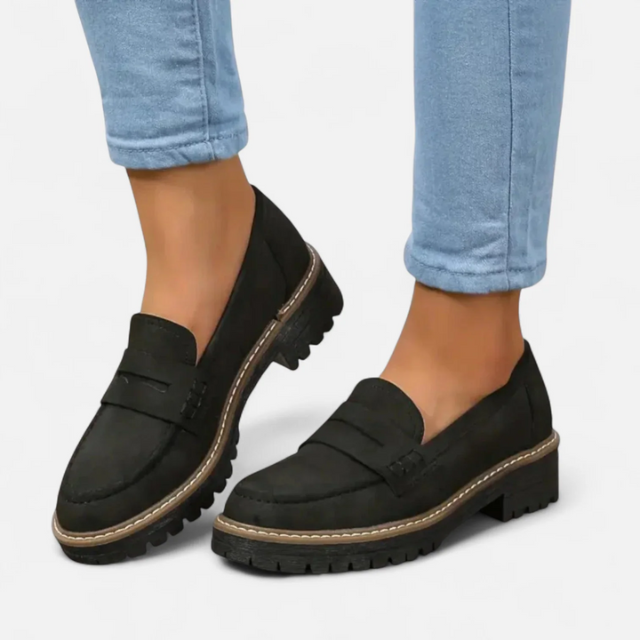 Dam Klassisk Komfort Mokasäng - Ergonomisk Design - Svart