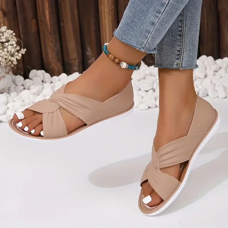 Dam Kuddat Korsband Sandal - Elegant Komfort