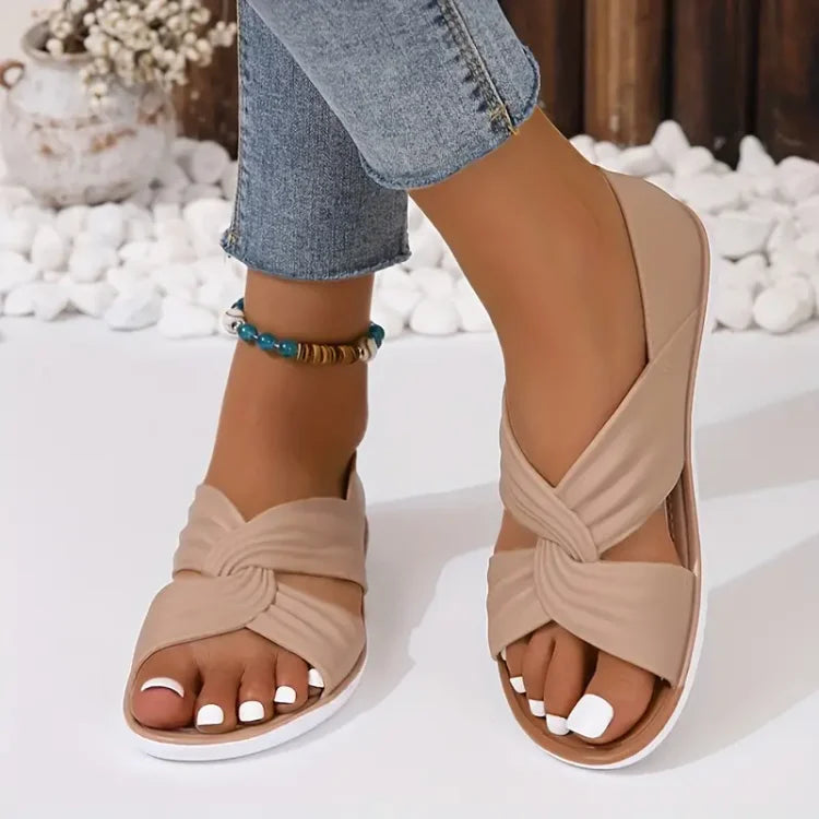 Dam Kuddat Korsband Sandal - Elegant Komfort