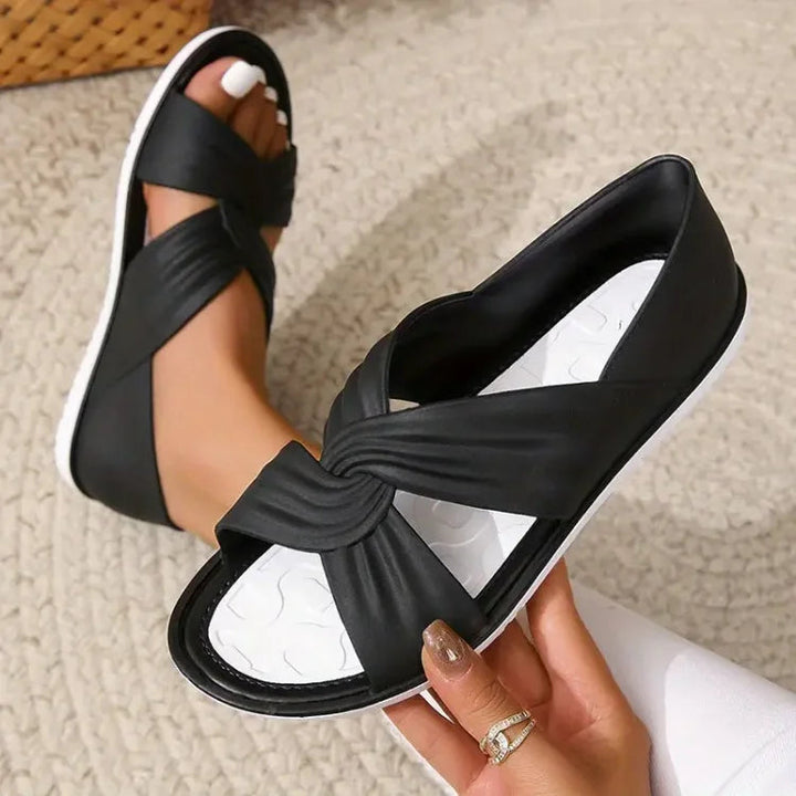 Dam Kuddat Korsband Sandal - Elegant Komfort