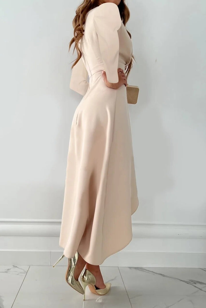 Dam Midi Klänning Asymmetrisk - Elegant Festklänning