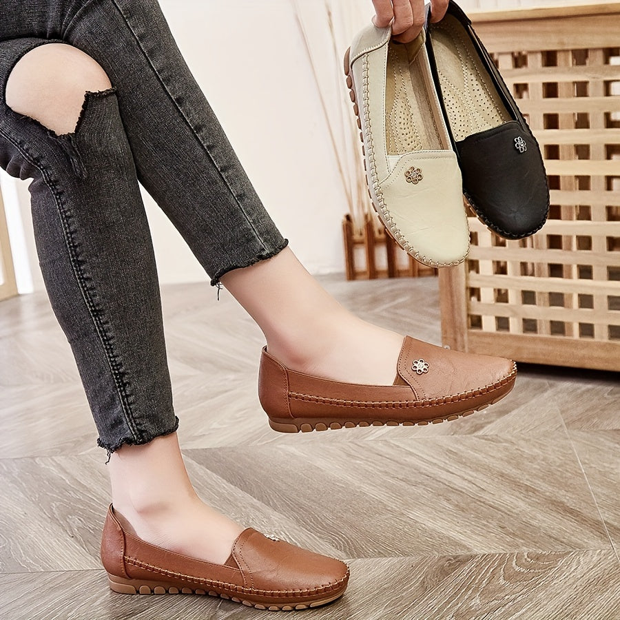 Dam Mjuka Loafers - Bekväm Slip-On Elegans