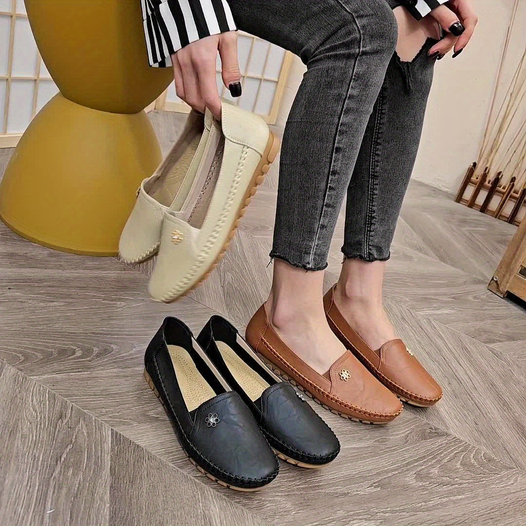 Dam Mjuka Loafers - Bekväm Slip-On Elegans