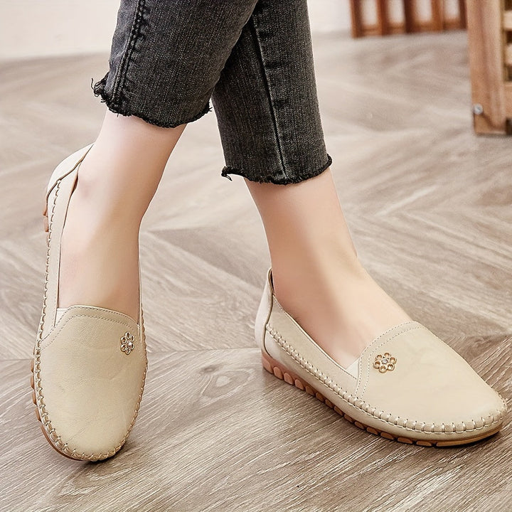 Dam Mjuka Loafers - Bekväm Slip-On Elegans
