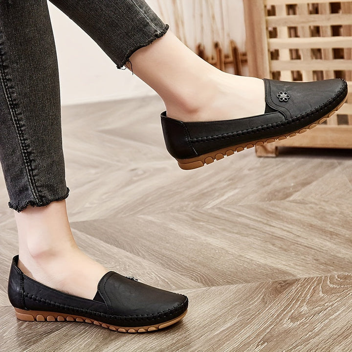 Dam Mjuka Loafers - Bekväm Slip-On Elegans