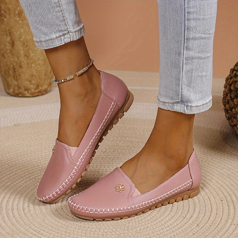 Dam Mjuka Loafers - Bekväm Slip-On Elegans