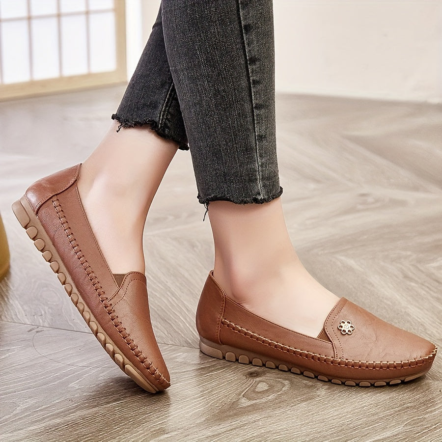 Dam Mjuka Loafers - Bekväm Slip-On Elegans