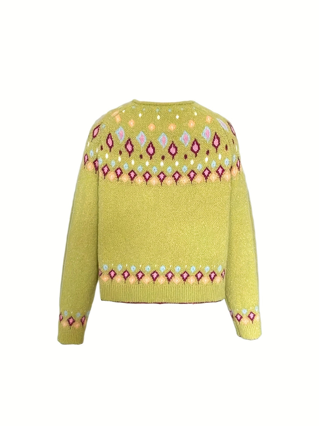 Dam Nordisk Mönstrad Cardigan - Klassisk Värme