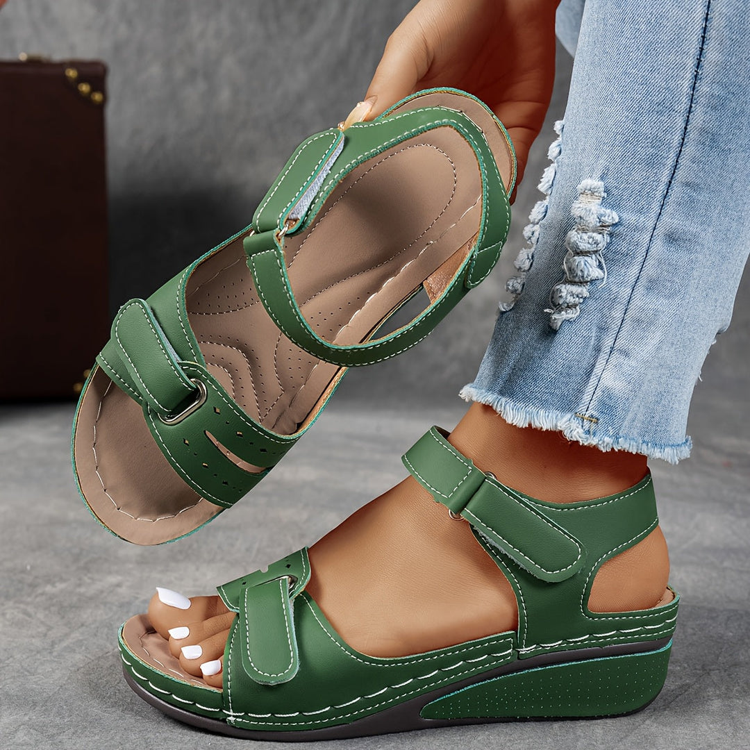 Dam Ortopedisk Sandal - Elegant och Bekväm - Armégrön
