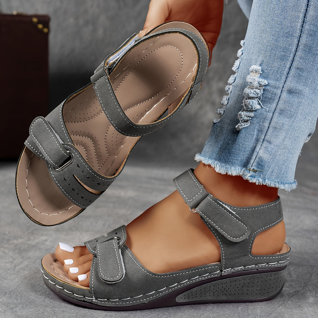 Dam Ortopedisk Sandal - Elegant och Bekväm - Grå