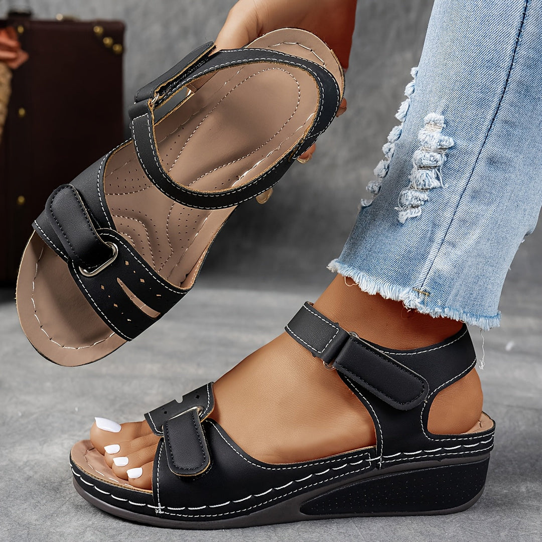 Dam Ortopedisk Sandal - Elegant och Bekväm - Svart