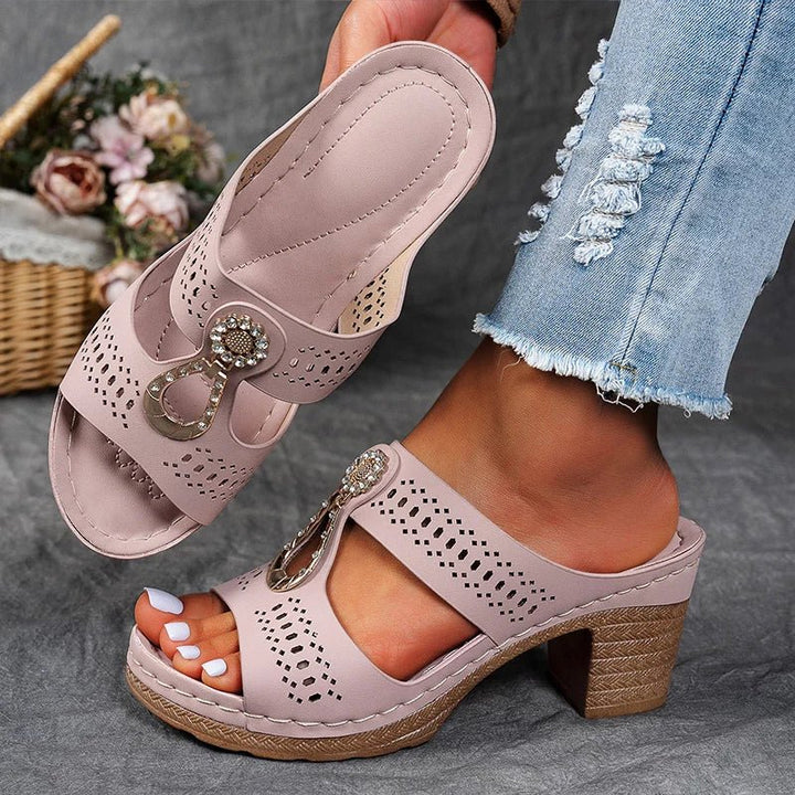 Dam ortopediska sandaler - Elegant komfort - Rosa