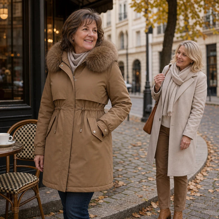 Dam Oversized Parka med Pälsfoder – Varm och Formgivande