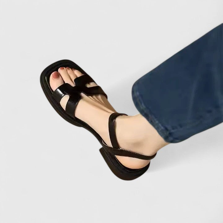 Dam Platta Sandaler - Elegant Sommarstil - Svart