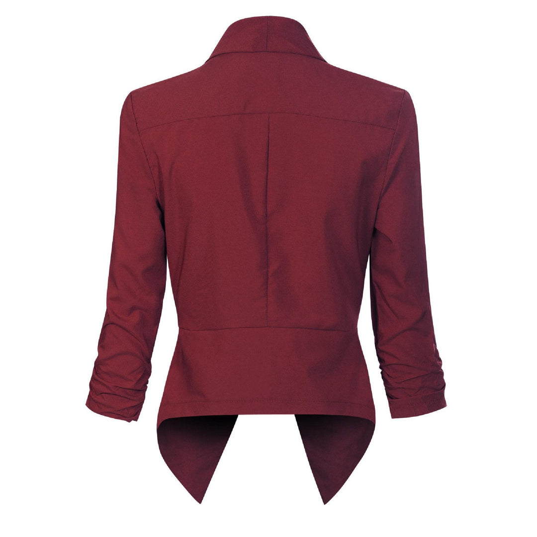 Dam Öppen Blazer med Drapering - Klassisk Elegans