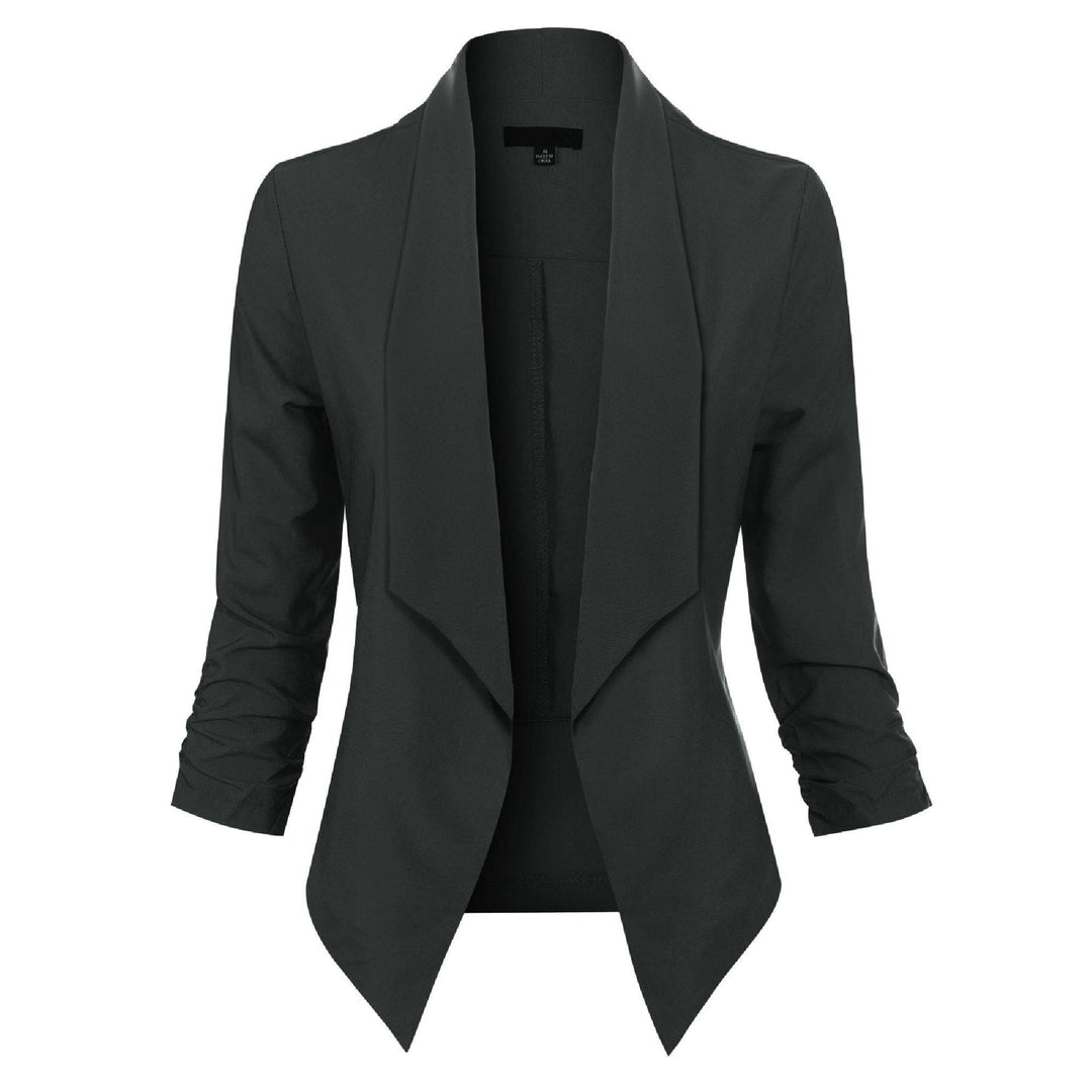 Dam Öppen Blazer med Drapering - Klassisk Elegans
