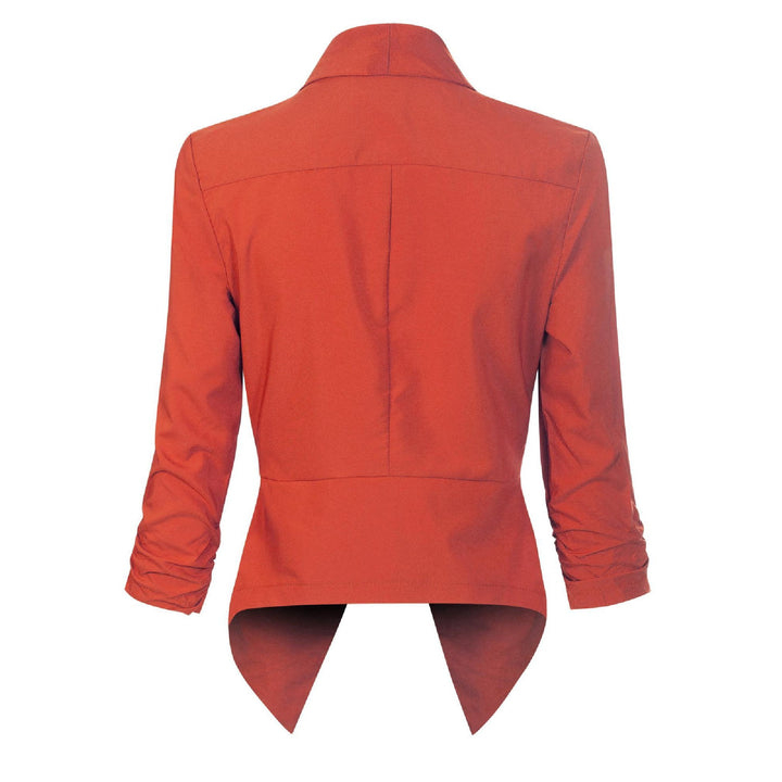 Dam Öppen Blazer med Drapering - Klassisk Elegans