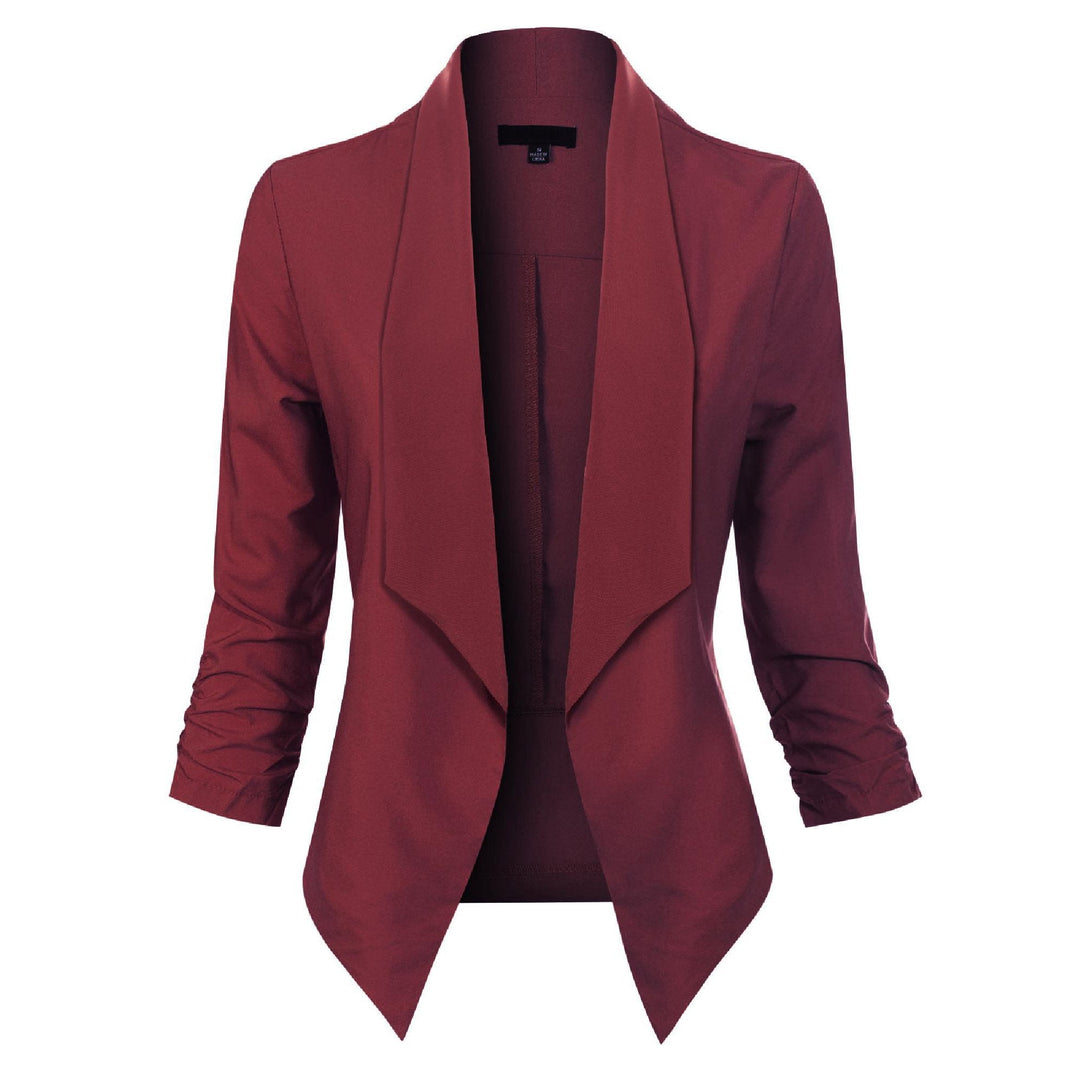Dam Öppen Blazer med Drapering - Klassisk Elegans