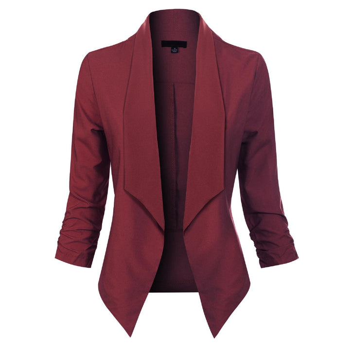 Dam Öppen Blazer med Drapering - Klassisk Elegans