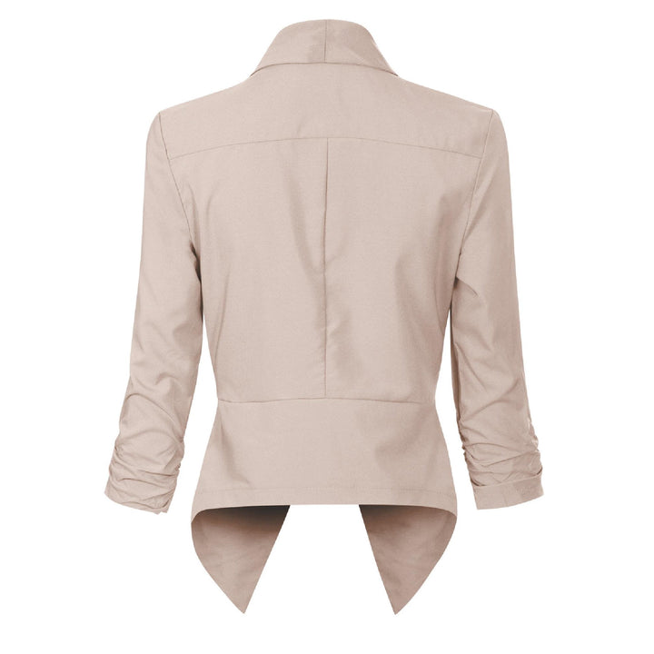 Dam Öppen Blazer med Drapering - Klassisk Elegans