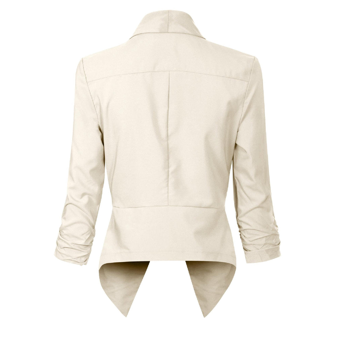Dam Öppen Blazer med Drapering - Klassisk Elegans