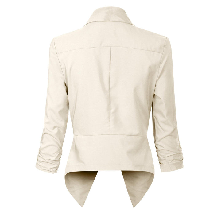 Dam Öppen Blazer med Drapering - Klassisk Elegans