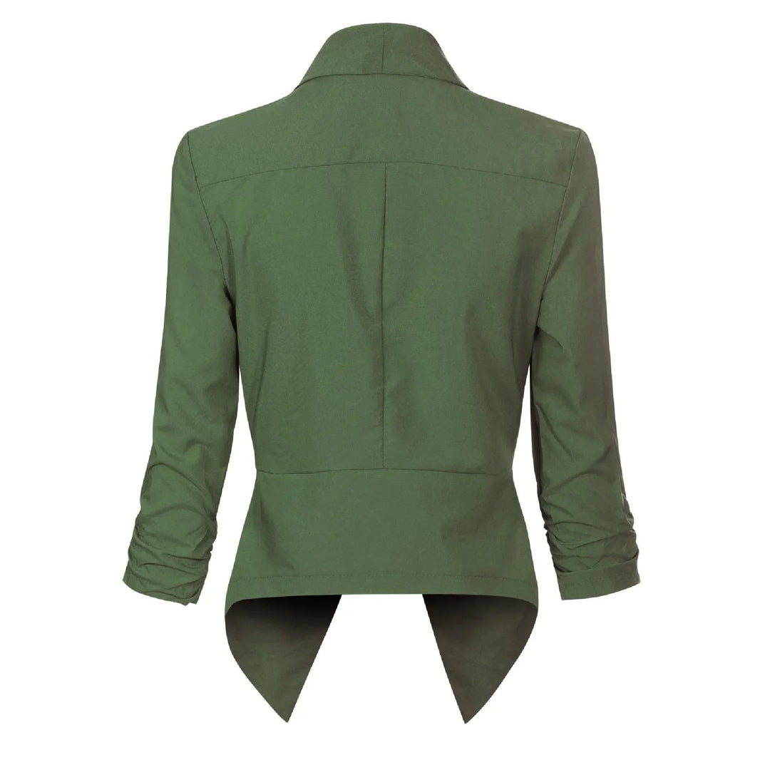 Dam Öppen Blazer med Drapering - Klassisk Elegans