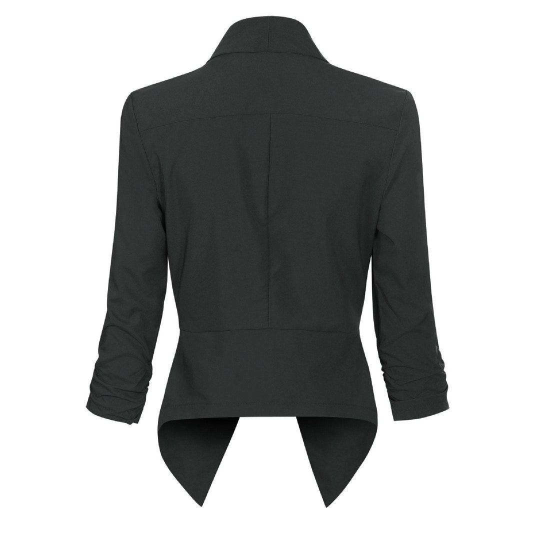 Dam Öppen Blazer med Drapering - Klassisk Elegans