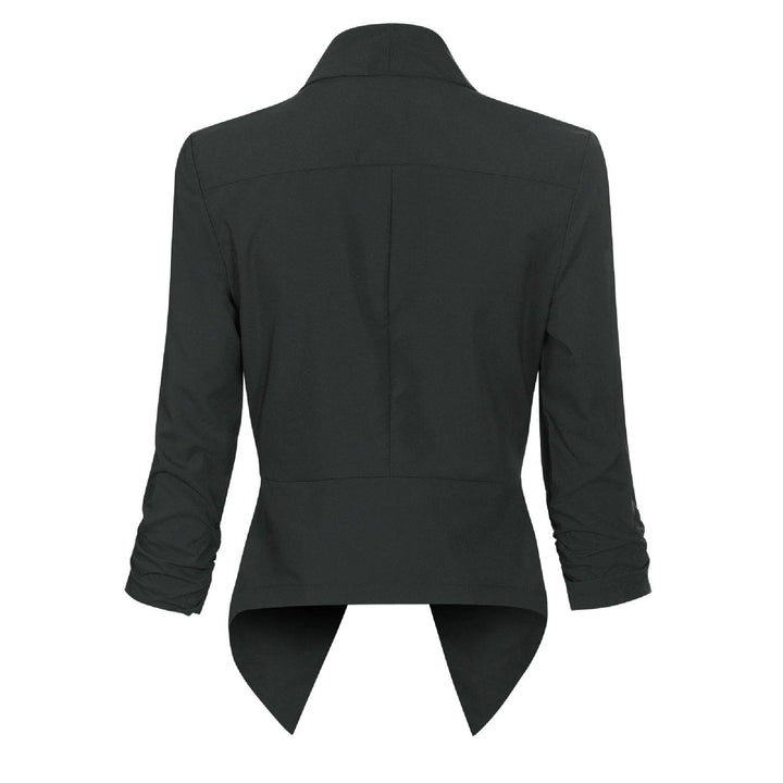 Dam Öppen Blazer med Drapering - Klassisk Elegans